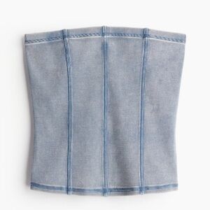 H&M Blue Ribbed Tank Top